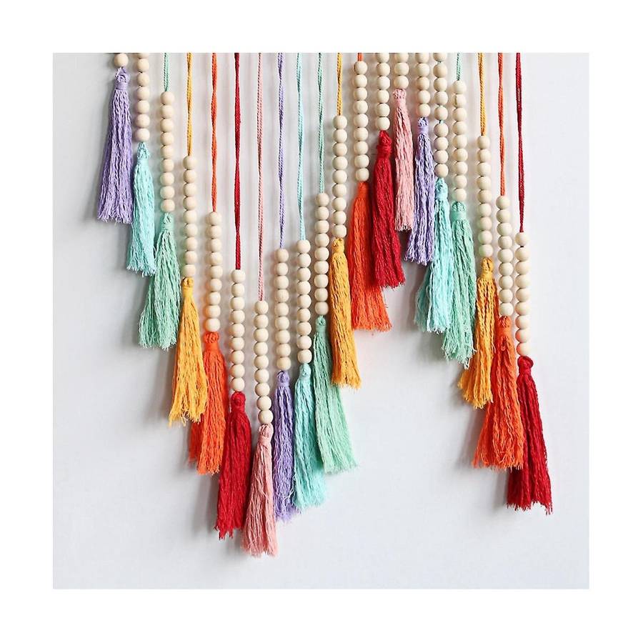 Hand-woven Color Macrame Wall Hanging Ornament Bohemian Craft Decoration Gorgeous Tapestry for Home
