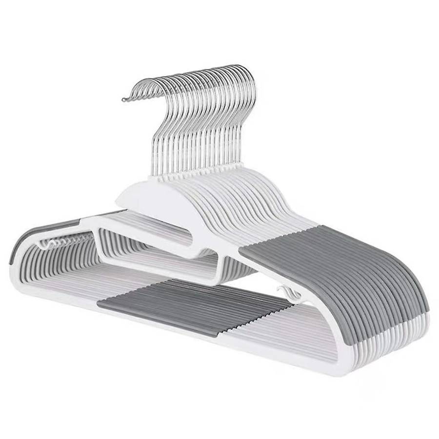 Heavy Duty Plastic Hangers with Non- Design, 360swivel Hook Space Saving Organizer for Bedroom Clo