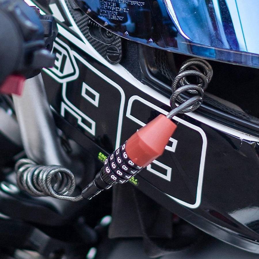 Helmet Lock Password Lock Bicycle Electric Car Motorcycle Cap Anti-Theft Lock Portable Wire Lock Rid
