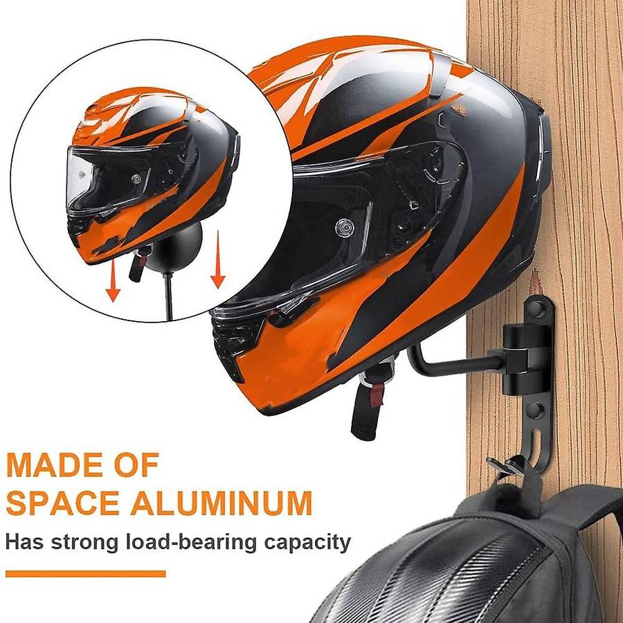 Helmet Holder for Bike 180 Degree Rotation Helmet Rack Motorcycle Helmet Hanger for Motorcycle,Coats