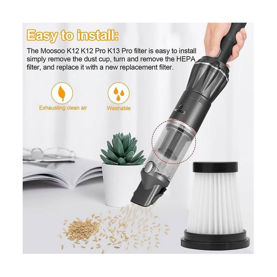 HEPA Filter for K12 Pro K13 for Genius Invictus .0 X7 2.0 Handheld Vacuum Cleaner Cordless Replaceme