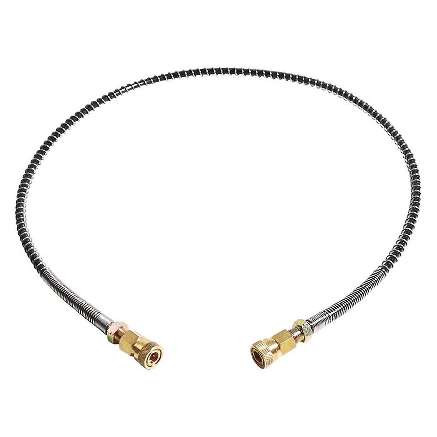 High Pressure Hose with Spring Wrapped 100cm Long Pcp Pneumatics Refilling Pump Nylon Black Hose