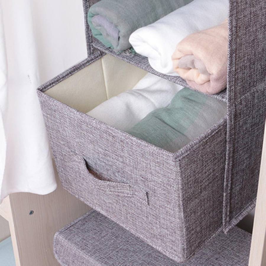 Household Clothes Hanging Drawer Box Underwear Sorting Storage Wall Wardrobe Closet Organizer Shelve