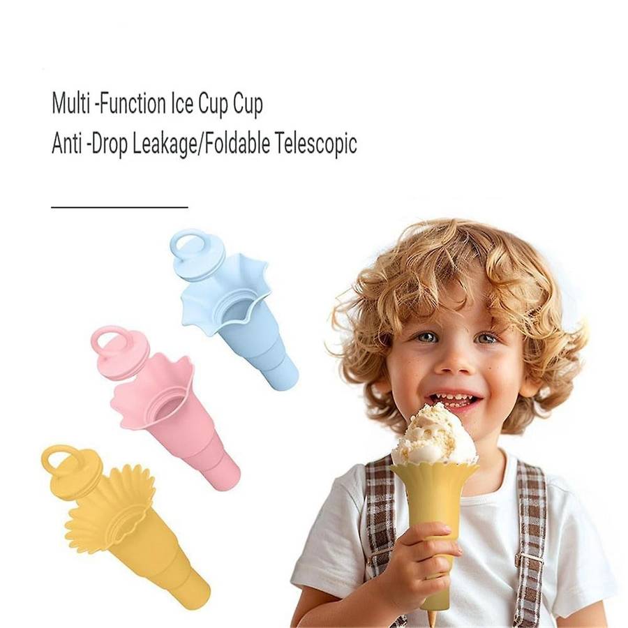 Ice Cream Cone Scoop, Mini Ice Cream Cone, Plastic Ice Cream Cone Holder, Snow Cone Cup, Children'S