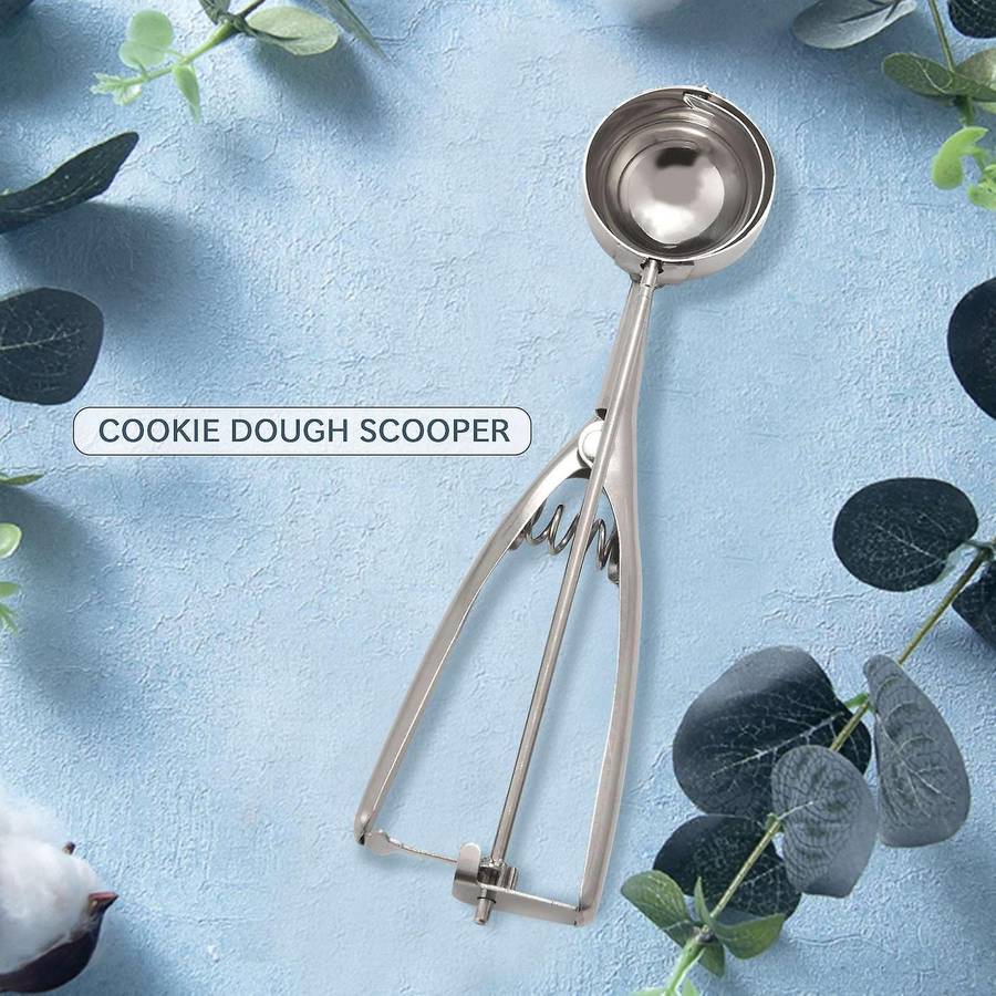 Ice Cream Scoop Biscuit Scoop Set, Stainless Steel Ice Cream Scoop with Trigger Release, Biscuit Sc
