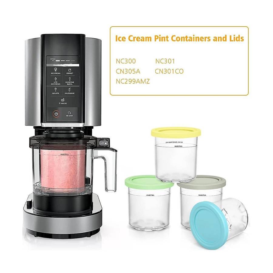Ice Cream Pints Cup for Ninja for Nc299amz Nc300 Series Reusable Can Store Ice Cream Gelato Contain