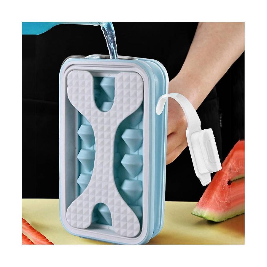 Ice Cube Ball Mould Portable Ice Maker Bottle Can Make 18 Ice Cubes Ice Ball Bubble Curling Foldabl