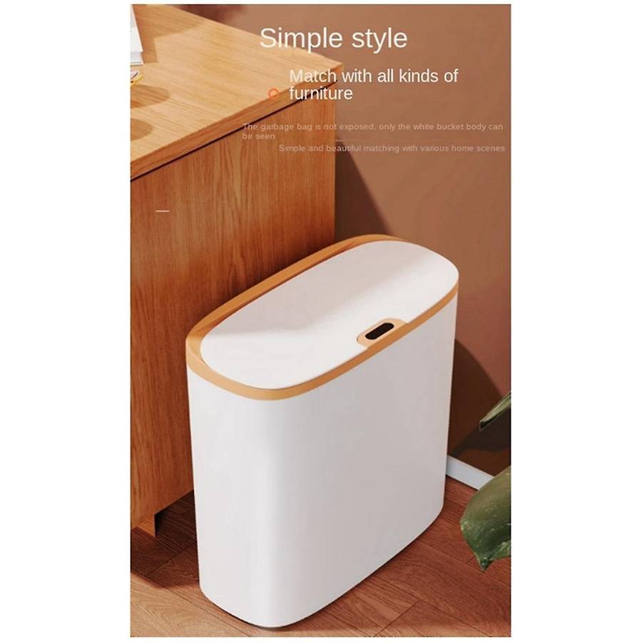 Infrared Inductive Space Trash Can Household Lidded Trash Can Living Room Kitchen Office Battery Sma