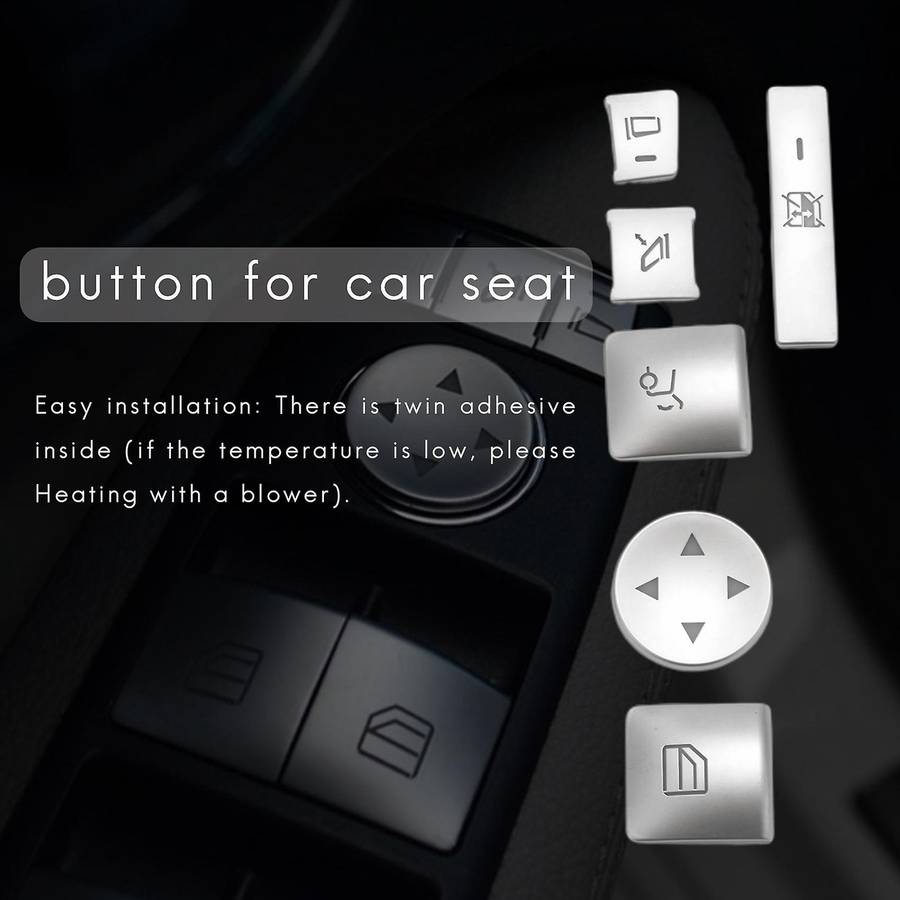 Inner Door Armrest Window Switch Button Trim Cover Sticker for ML GL C E G Class W204 W212 W246 W166