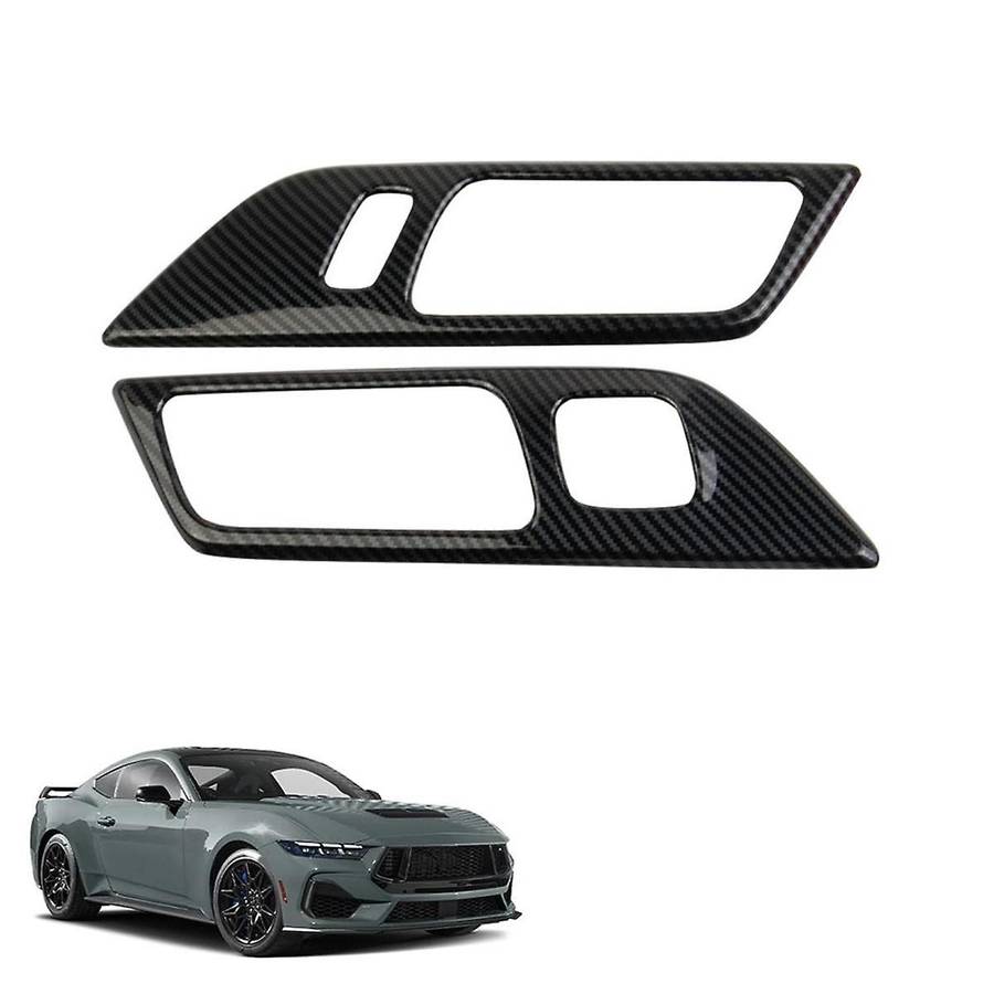 Inner Door Handle Panel Cover Trim for 2024 Accessories Carbon Fiber ,with Memory Seat Button