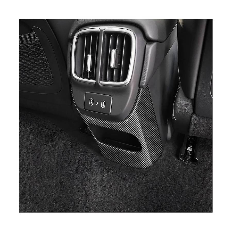 Interior Carbon Fiber Style Rear A/c Vent Frame Air Outlet Cover Trim for Ioniq 6 2022 2023+