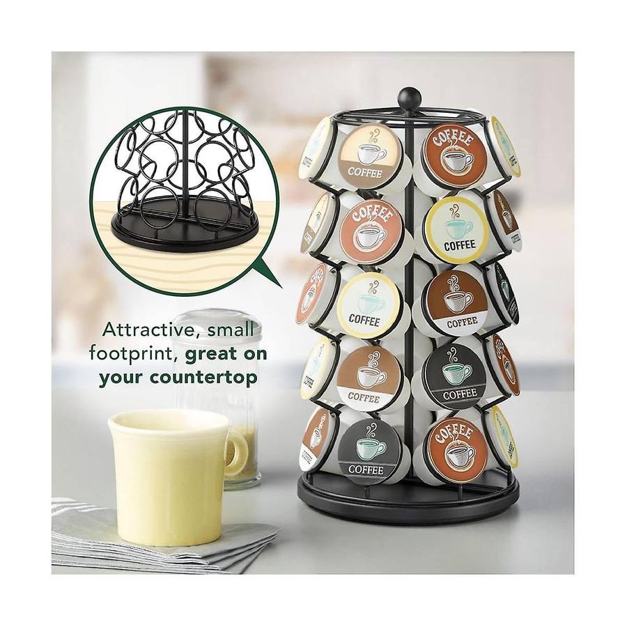 K Cup Holder - Compatible with for K-cups, Coffee Pod 35 K Cup Holder, Spins 360-degrees