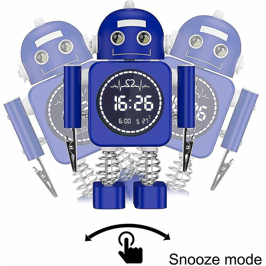Kids Alarm Clock, Robot Alarm Clock for Children Sleep Trainer, Digital Alarm Clock,Alarm Clock with