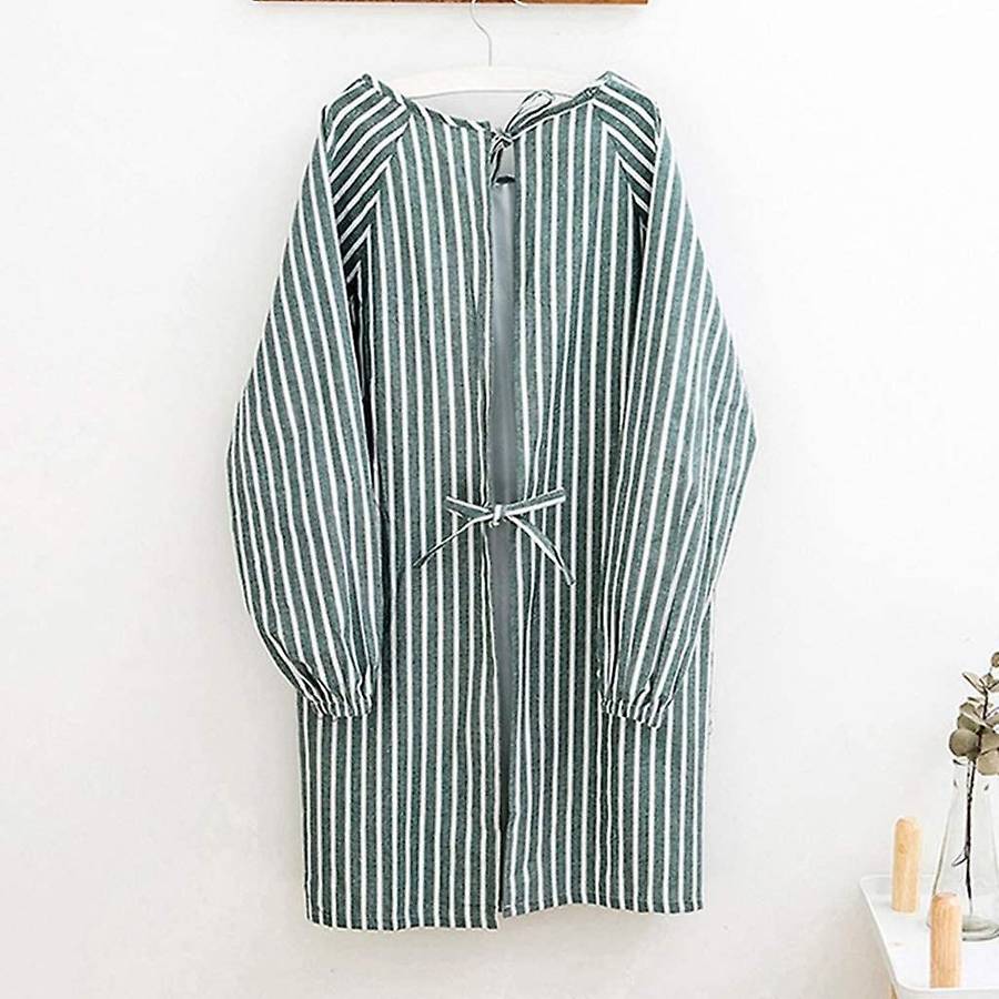Kitchen Overalls, Anti-Greasy Long-Sleeved Cooking Apron with Sleeves (Random Color)