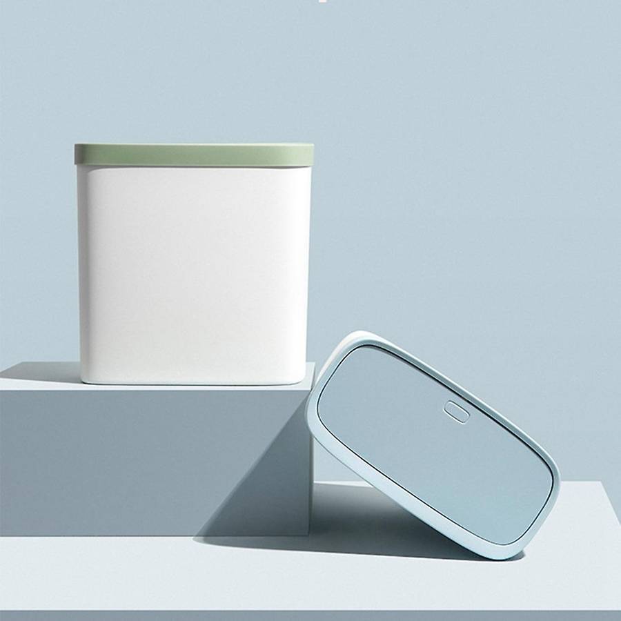 Kitchen Smart Trash Can Bathroom Plastic Trash Can Narrow Gray