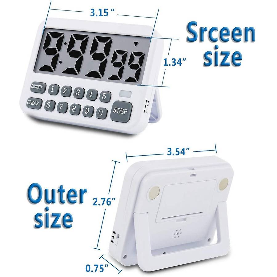 Kitchen Timer Digital Kitchen Timer Magnetic Countdown Timer with Loud Alarm Big Digits Back Stand f