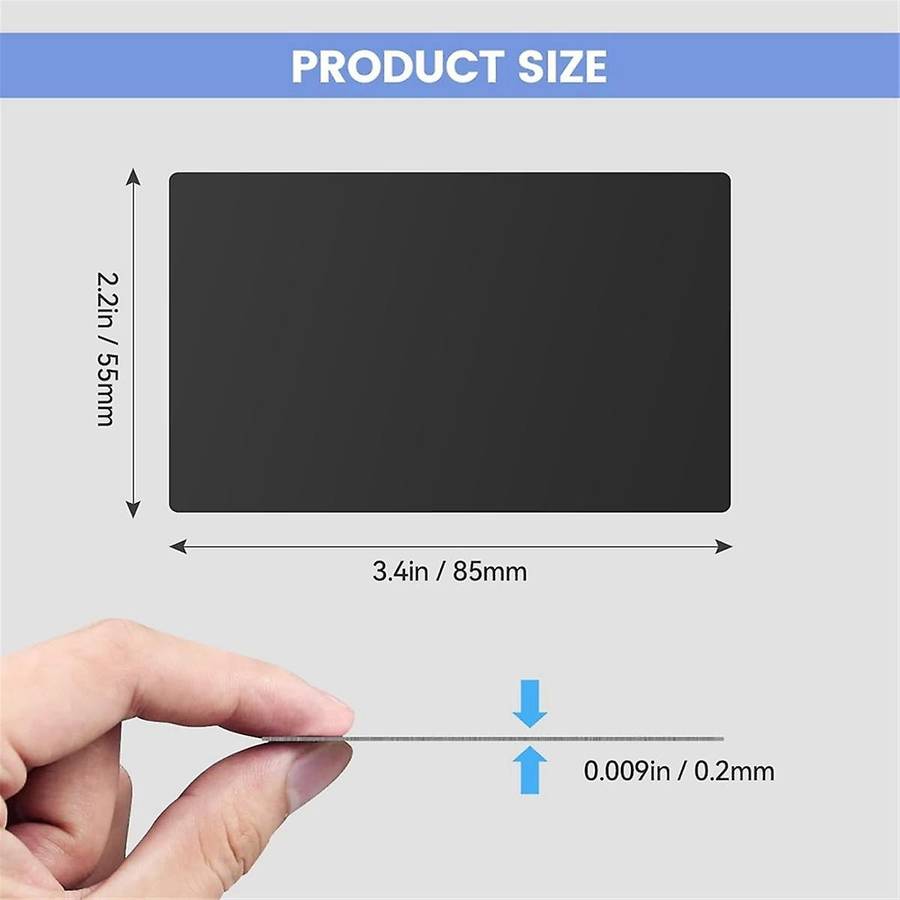 Laser Engraving Blanks, 250Pcs Black Aluminum Alloy Sheets for CNC Engraving, Laser Crafting, 85 x 5