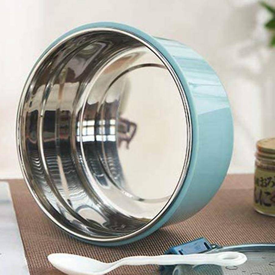 Layer Insulation Round Stainless Steel Lunch Box Hermetic Lunch Box for Adults Or Kids Silver 1000ML