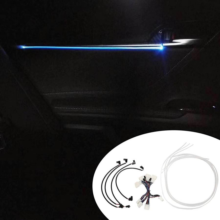 LED Car Atmosphere Lights Door Instrument Panel Decorative Ambient Light Neon Strip Light for 2018-2
