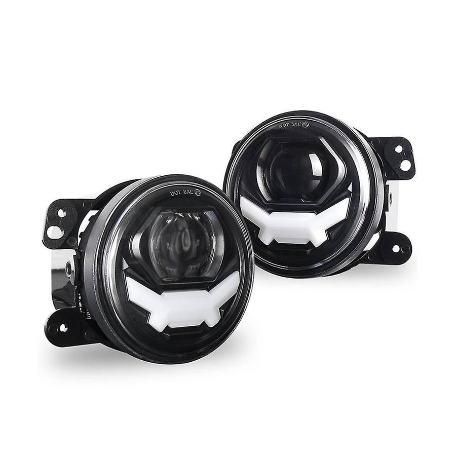 LED Front Fog Light for Wrangler PT Rambler Exterior Upgrade Retrofit 30W 4Inch Angel Eyes Laser-Fr