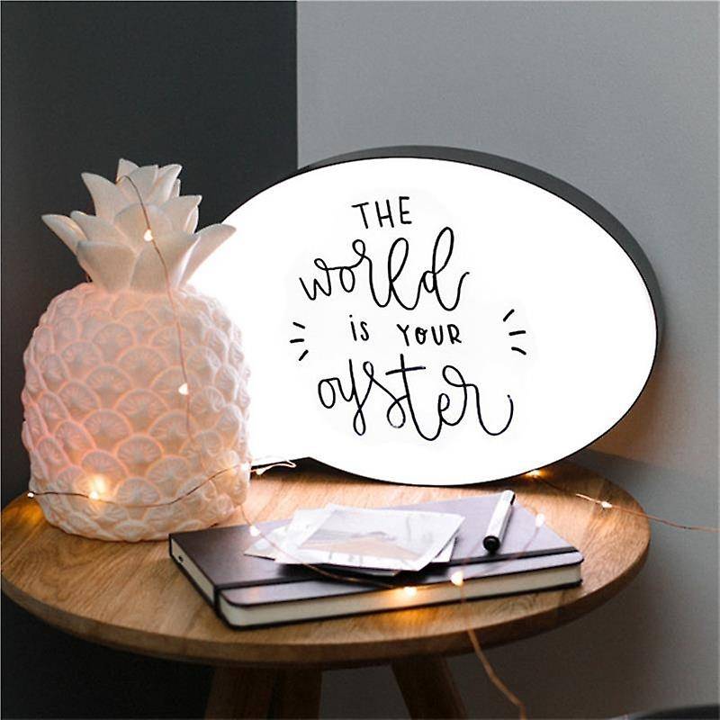 Led Message Handwriting Letter Light Box Speech Bubble Shape Writing Board Add 1 Pen for Birthday P