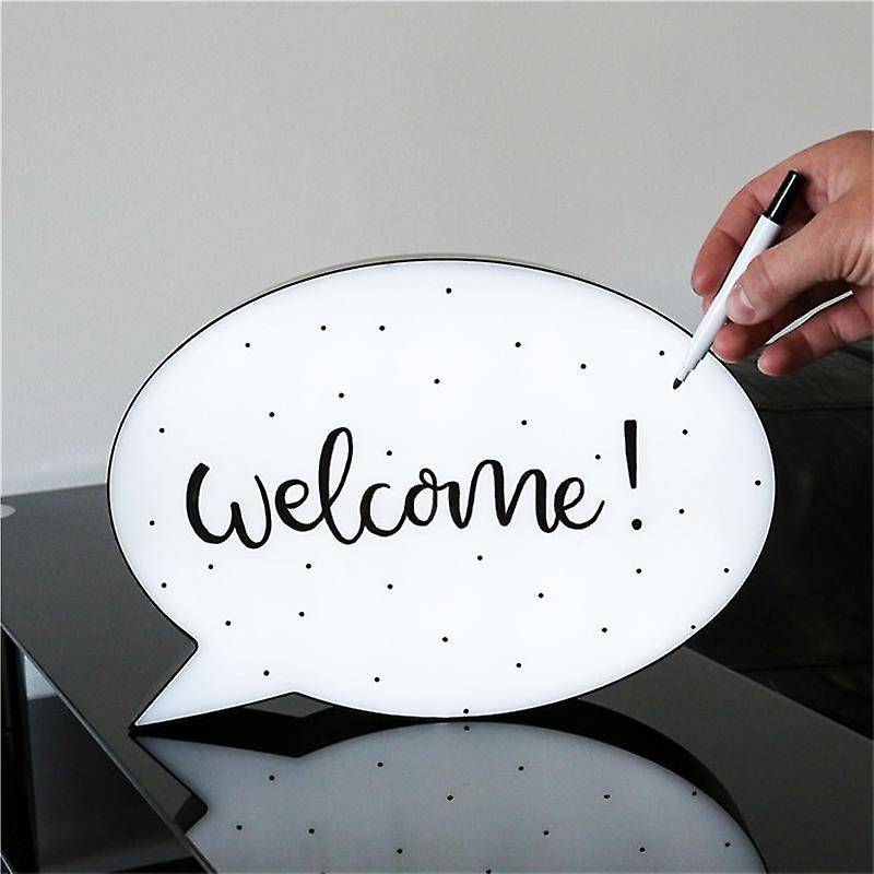 Led Message Handwriting Letter Light Box Speech Shape Writing Board 1 Pen for Birthday Party Weddin
