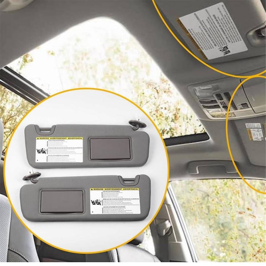 Left Driver & Right Passenger Side Sun Visor with Light for 2014-2019 74320-0E074-B0 74310-0E074-B0