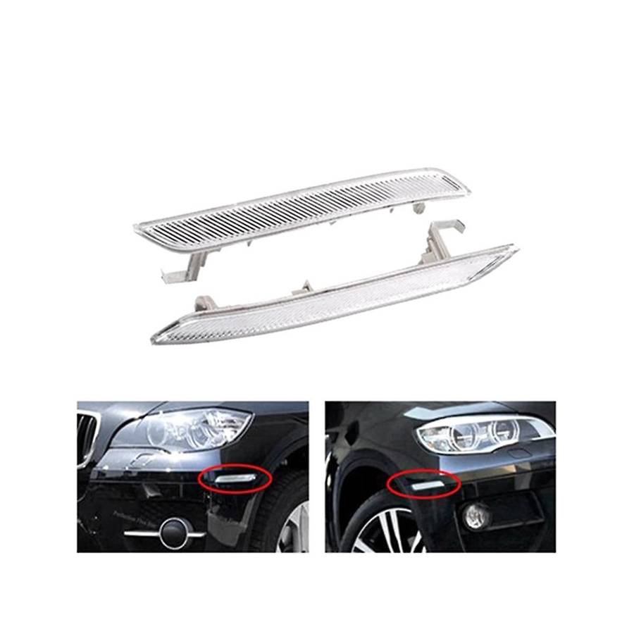 Left Right 1 Pair Clear White Side Marker Reflector 63147187087 63147187088 for X5 X6 E70 E71 2008-