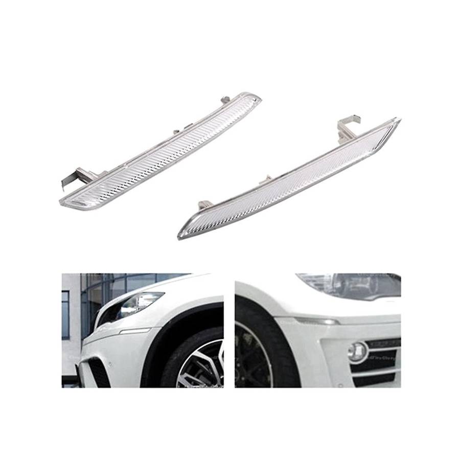 Left Right 1 Pair Clear White Side Marker Reflector 63147187087 63147187088 for X5 X6 E70 E71 2008-