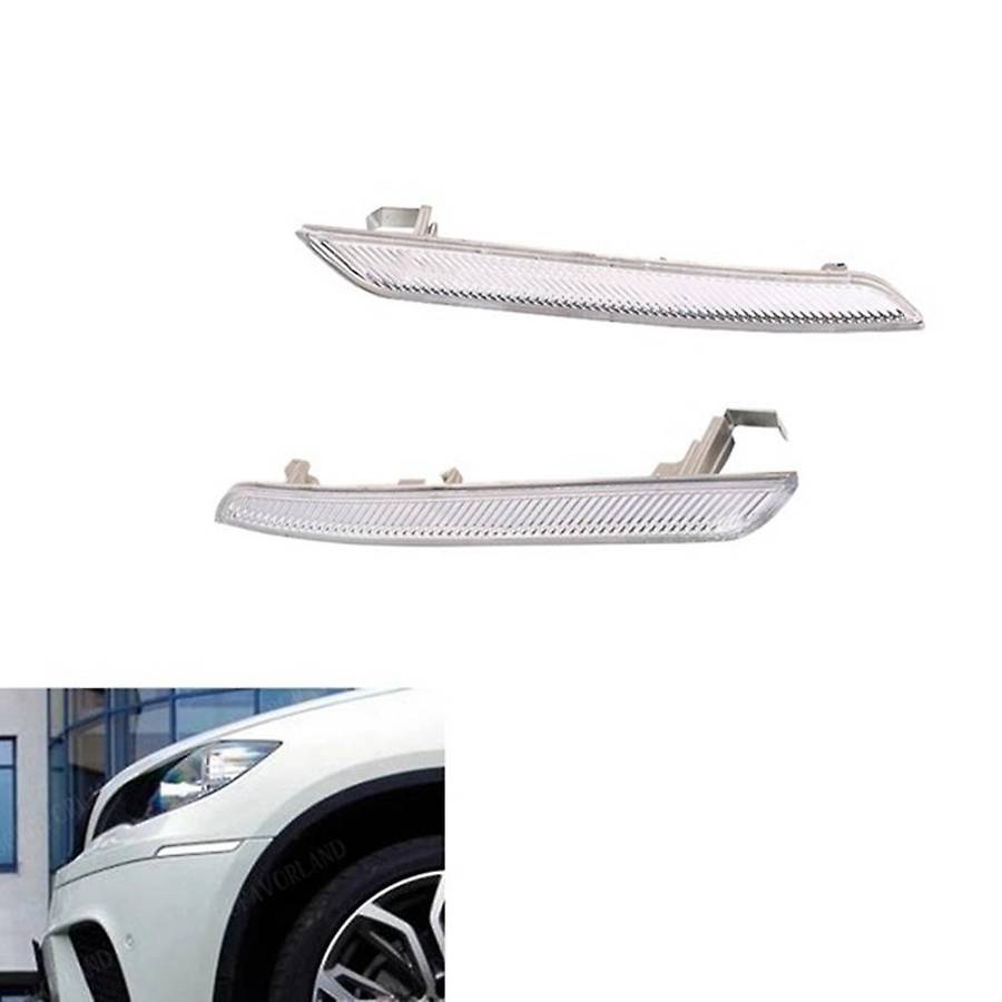 Left Right Pair Clear White Side Marker Reflector 63147187087 63147187088 for - X6 E71 E72 2008- 201