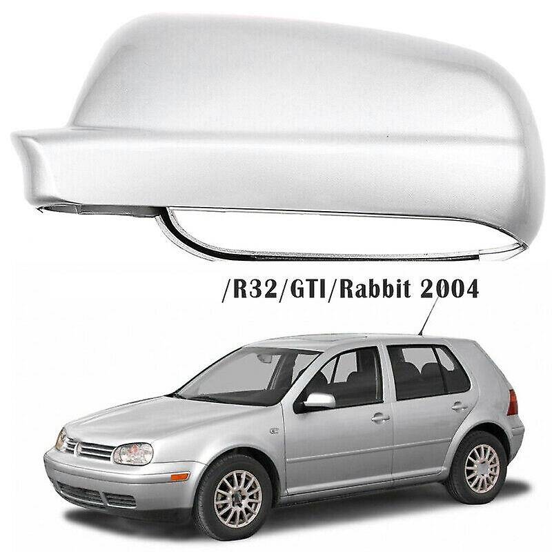 Left Side Rear View Mirror Cover Plastic Silver Weatherproof for Golf MK4 1999-2005 3B0857537B