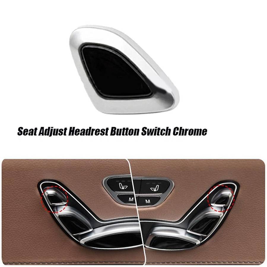 Left Side Switch Assy Seat Headrest Adjuster Button A2229058100 for W222 W217 S-Class 2014-2022 Chro
