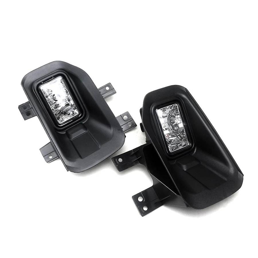 Left+Right Front Bumper Fog Lamp Assembly for 2015-2017 Halogen Daytime Running Lights