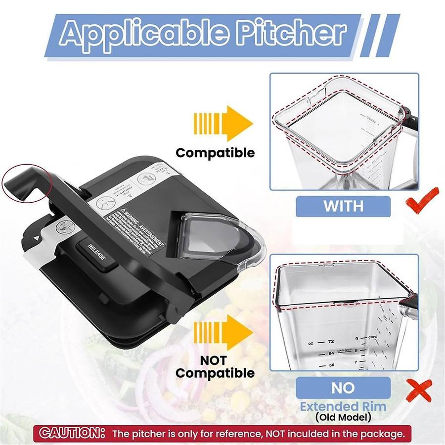 Locking Lid Replacement for Blender 72oz XL Pitchers, Replacement Square Top Cover for BL610 BL710W