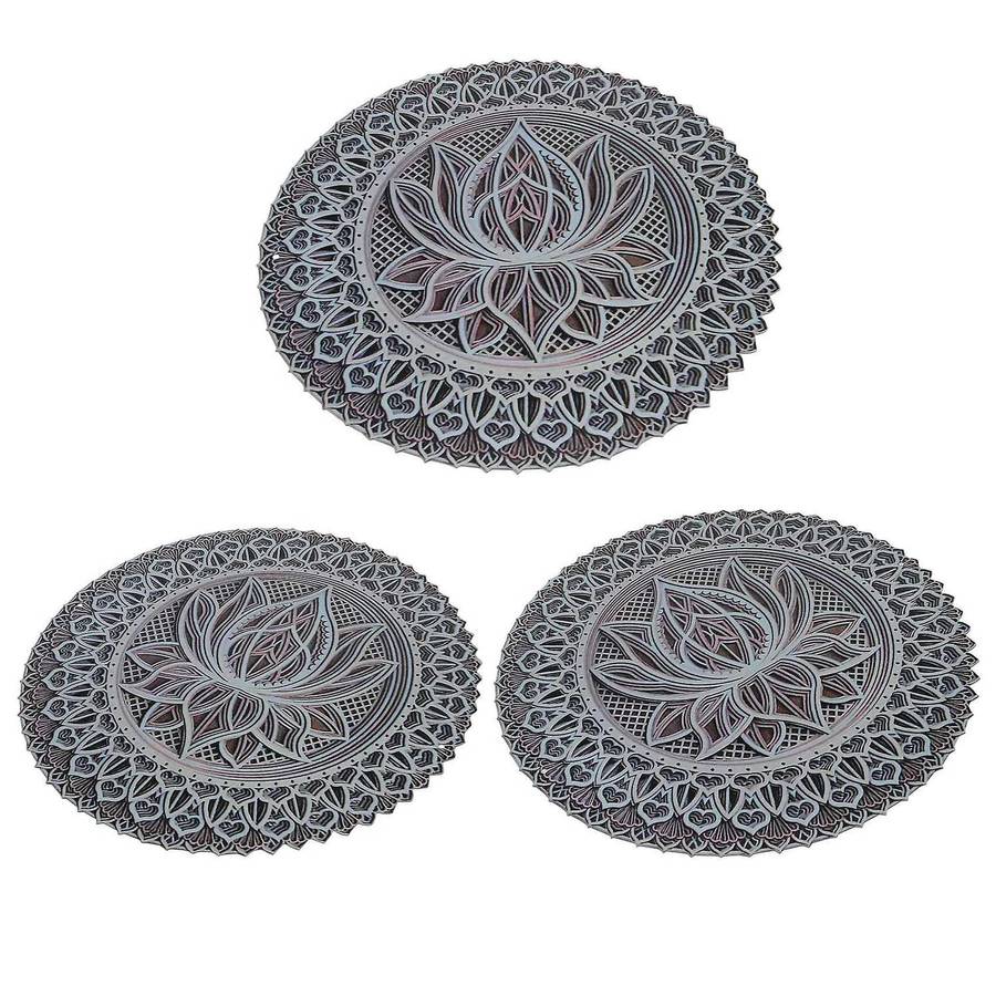 Lotus Flower Mandala-Art Wall, Lotus Flower Mandala Metal Wall Hanging for Room Decoration Bohemian
