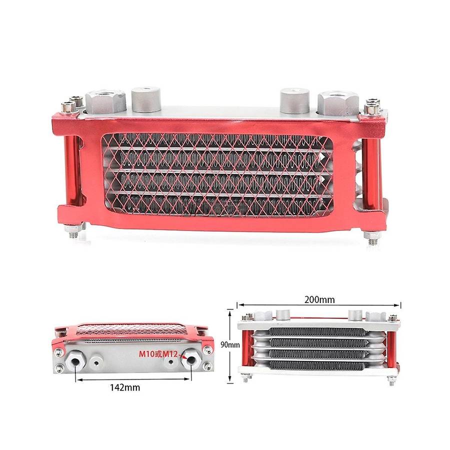 M12 Interface Radiator Aluminium Cooling System for 50-160cc Motorcycle Dirt Pit Monkey Bike Silver