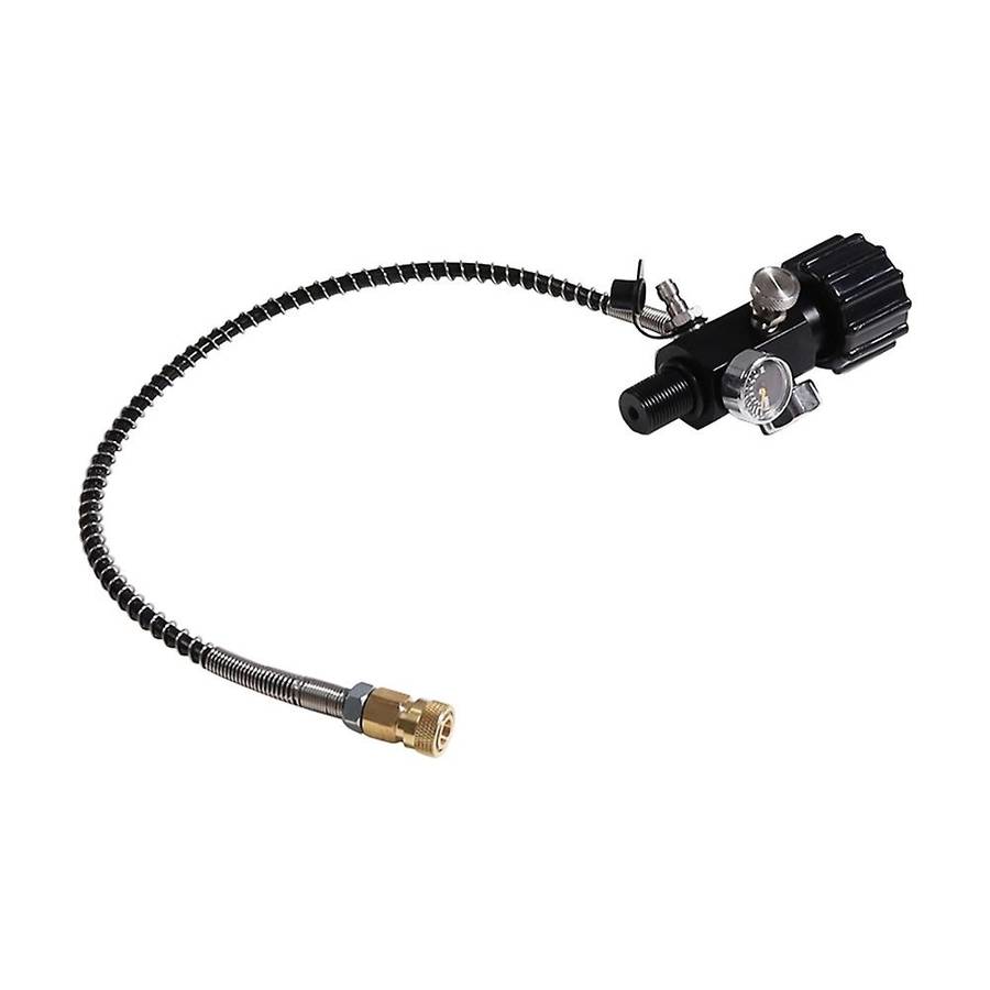 M18x1.5 Pcp Tank Gauge Charging Valve Fill Station Gas Cylinder Refill Adapter 6000psi with 50cm Ho
