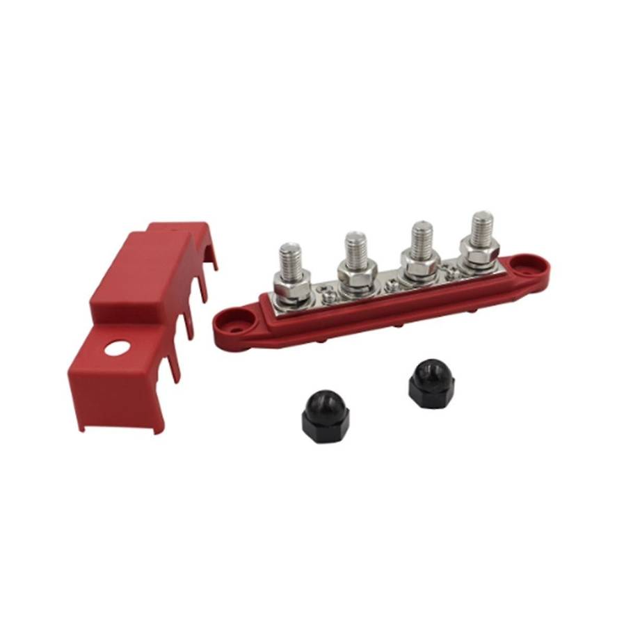 M8 Busbar Box Plate 250a 4 Terminals High Current Busbar Cable Box Auto Max Connection Amplifier Pow