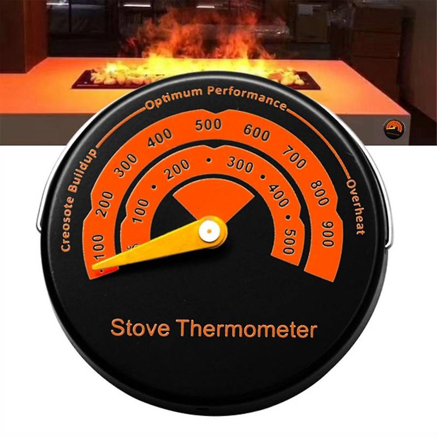 Magnetic Stove Thermometer - Wood Burner Top Temperature Meter - Fireplace Accessory