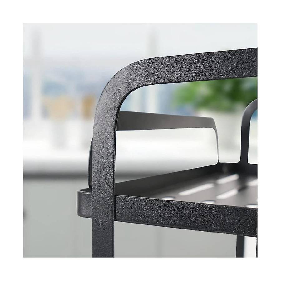 Magnetic Spice Rack Organizer 2 Tier Refrigerator Storage Shelf with Paper Towel Holder and Removabl