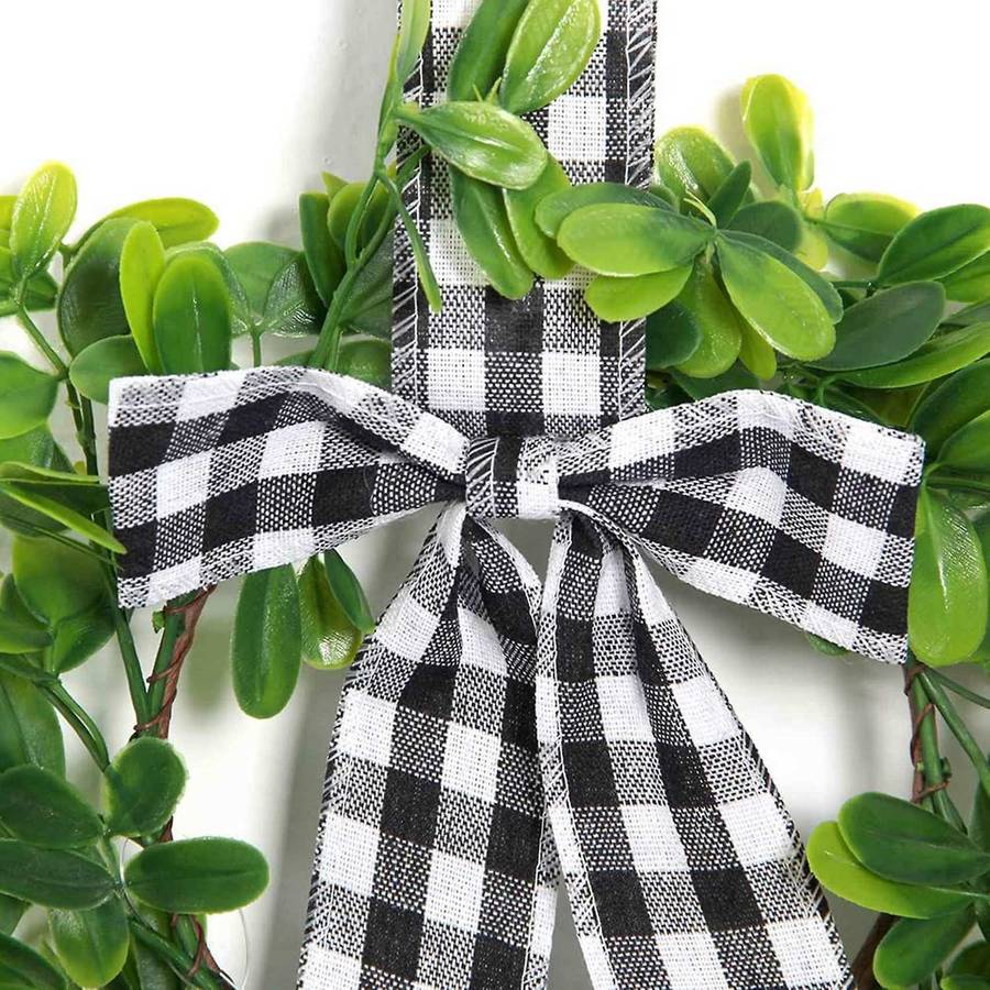 2pcs Faux Kitchen Cabinet Decorative Wreath for Front Door Decor B