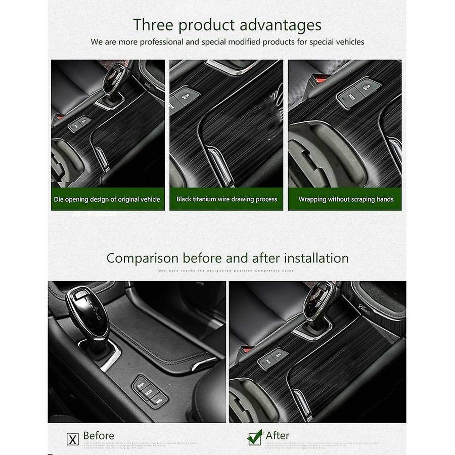 For Cadillac Xt5 2016-2019 Gear Shift Panel Cover Trim Sticker .black