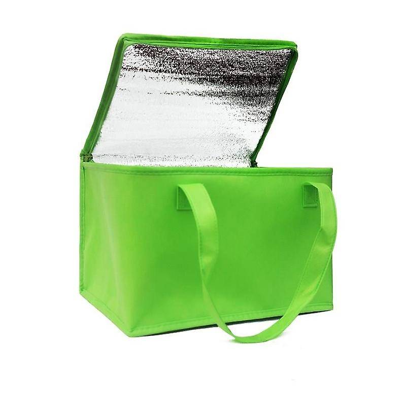 2pcs Insulated Bag Aluminum Foil Thermal Box Waterproof Green