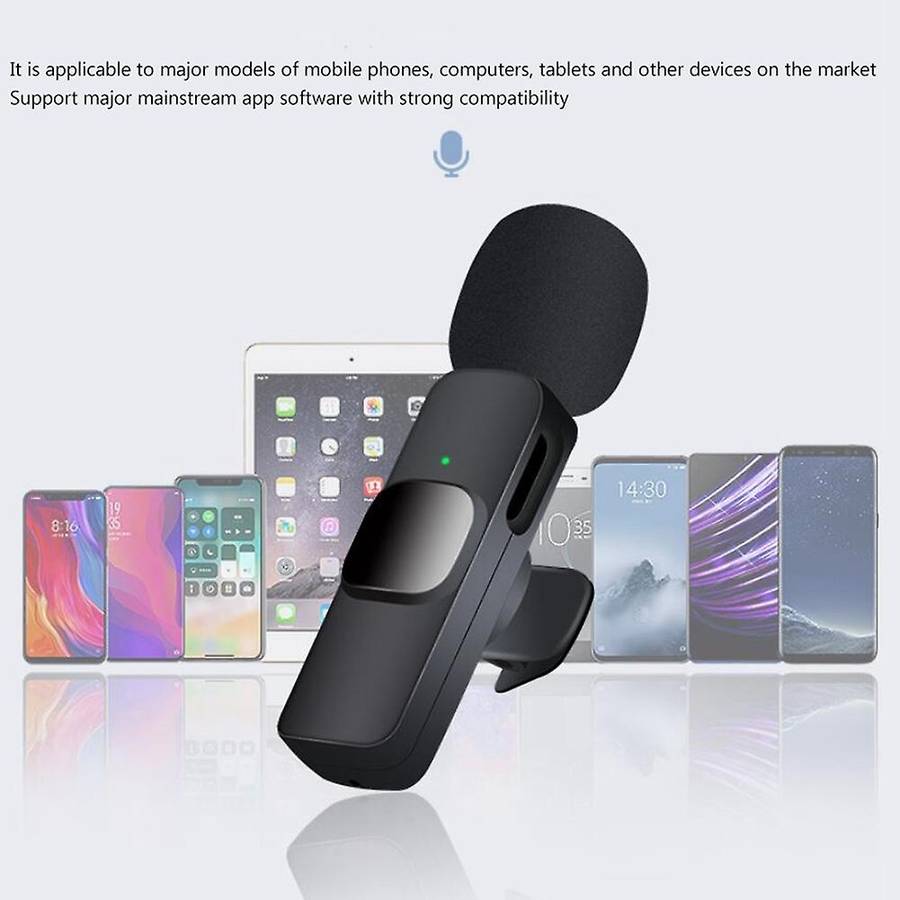 Wireless Lapel Clip-on Microphone, for Vlogger Lecture Office