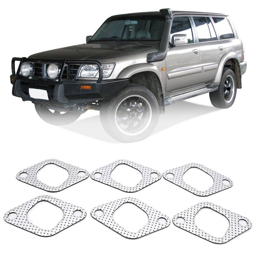 6pcs Extractor / Exhaust Manifold Gasket Set for Gq Gu Nissan Patrol