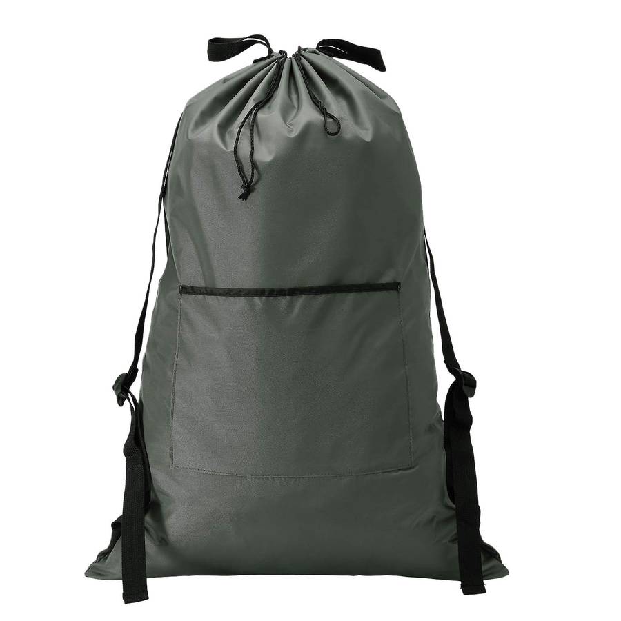 Large Laundry Hanging Bag with Strap, with Hooks, with Bottom Zipper