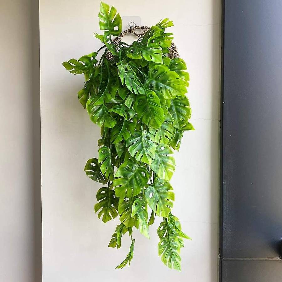 Artificial Monstera Leaves Garland Plants, for Garden Decor Vines