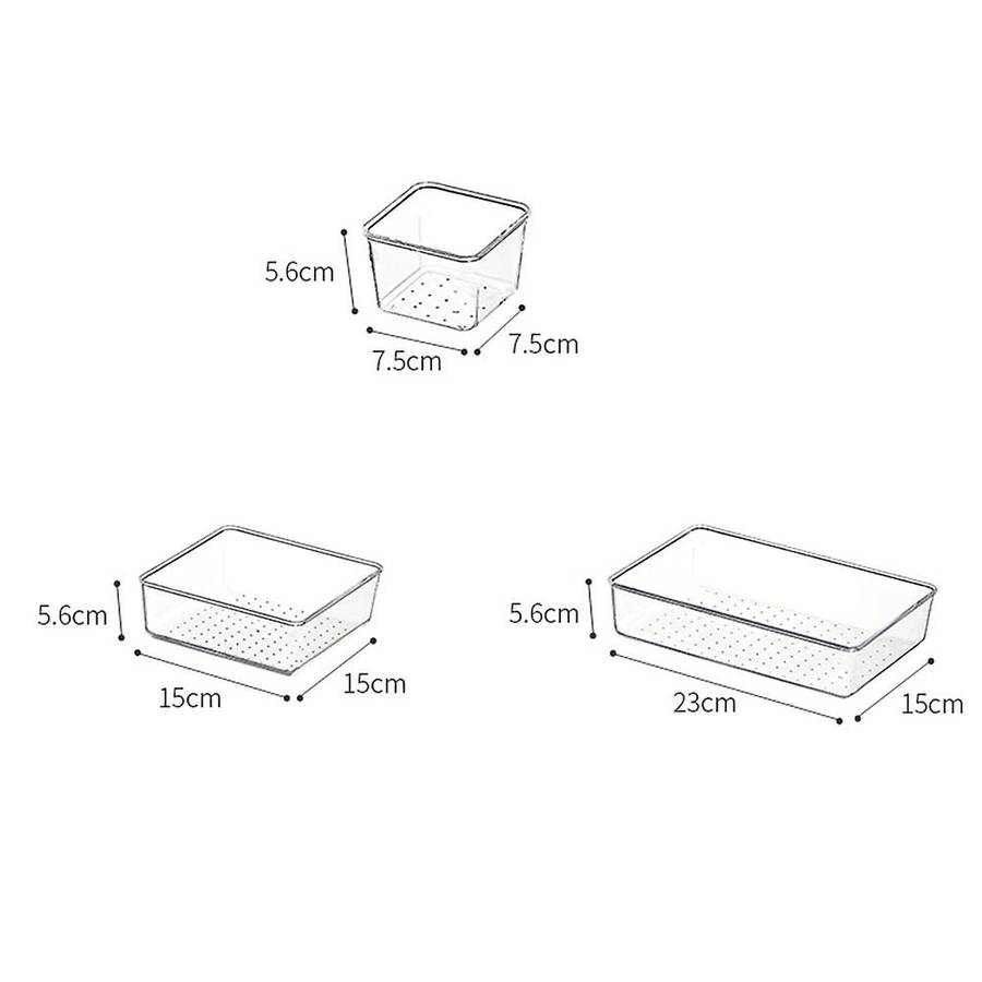 1 Set Drawer Organizer Storage Box for Utensil Cosmetic Groceries