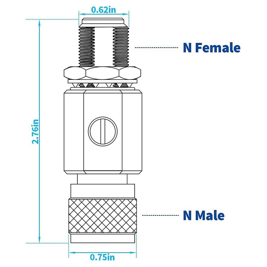Surge Protector Coaxial Arrester N Male to N Female 50 Ohm Dc 0-6ghz