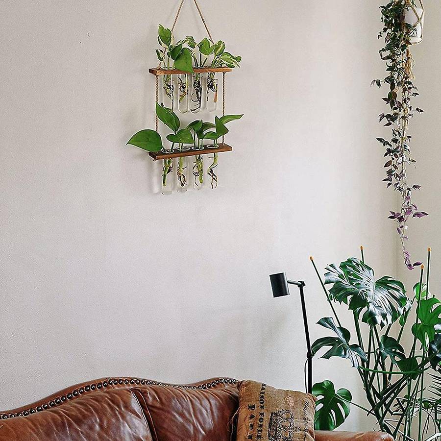 Wall Hanging Plant Glass Propagation Station Tubes Flower Terrarium